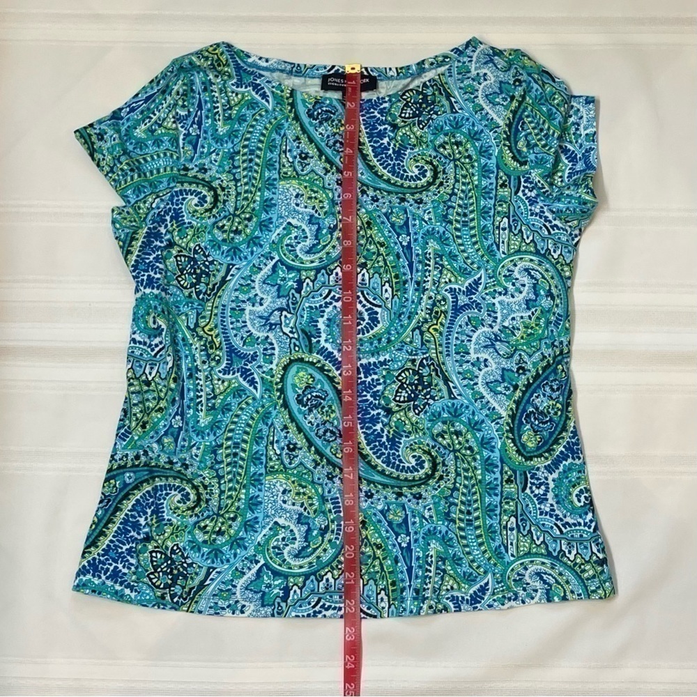Jones‎ New York Sport SS TShirt Paisley Sz XL EUC $5 ADD ON with $15+ Bundle - Picture 6 of 7